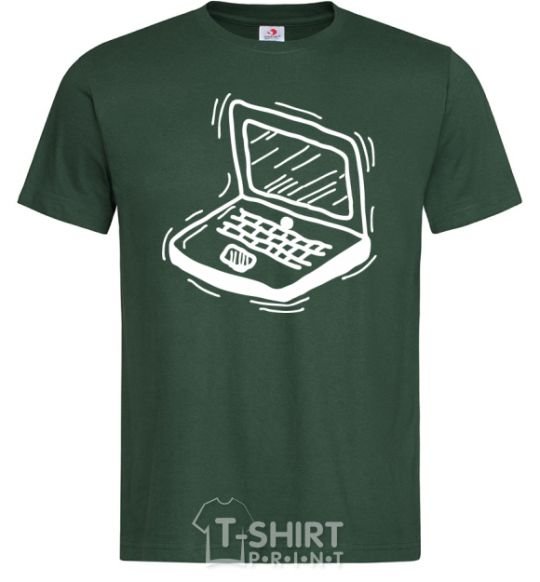 Men's T-Shirt Laptop bottle-green фото