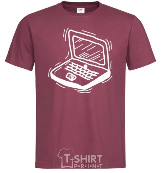 Men's T-Shirt Laptop burgundy фото