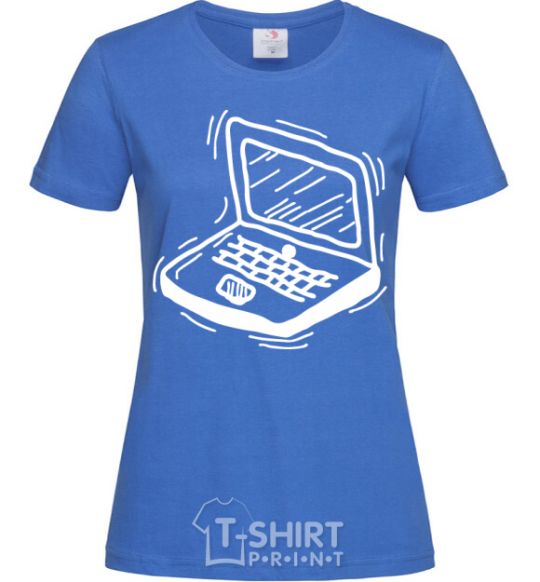 Women's T-shirt Laptop royal-blue фото
