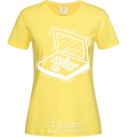 Women's T-shirt Laptop cornsilk фото
