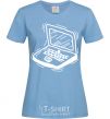 Women's T-shirt Laptop sky-blue фото