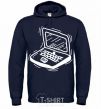 Men`s hoodie Laptop navy-blue фото