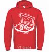 Men`s hoodie Laptop bright-red фото