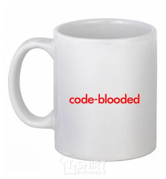 Ceramic mug Code blooded White фото