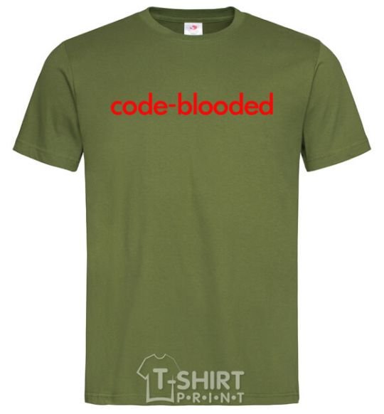 Мужская футболка Code blooded Оливковый фото