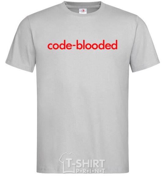 Men's T-Shirt Code blooded grey фото