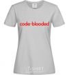 Women's T-shirt Code blooded grey фото