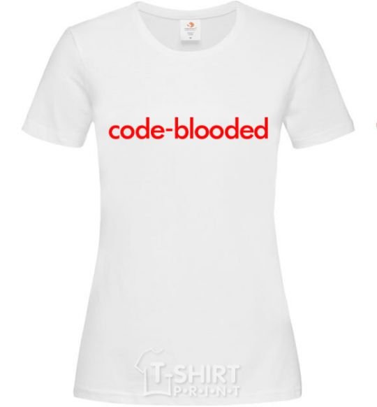 Women's T-shirt Code blooded White фото