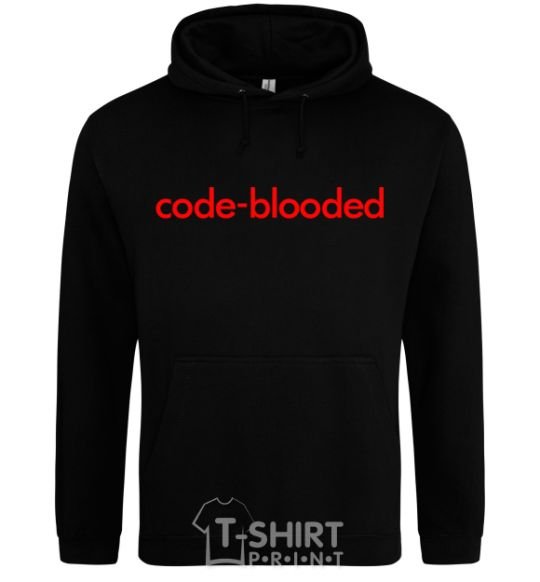 Men`s hoodie Code blooded black фото