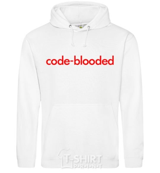 Men`s hoodie Code blooded White фото