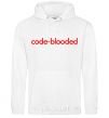 Men`s hoodie Code blooded White фото