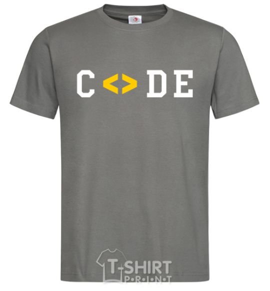 Men's T-Shirt Code word dark-grey фото