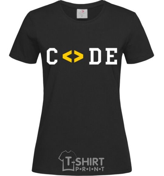Women's T-shirt Code word black фото