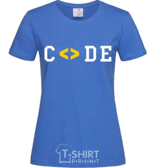 Women's T-shirt Code word royal-blue фото