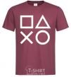 Men's T-Shirt Play station burgundy фото