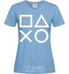 Women's T-shirt Play station sky-blue фото