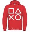 Men`s hoodie Play station bright-red фото