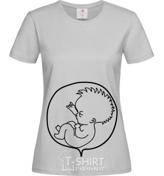 Women's T-shirt Rock baby grey фото