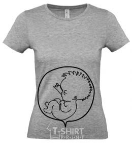 Women's T-shirt Rock baby grey фото