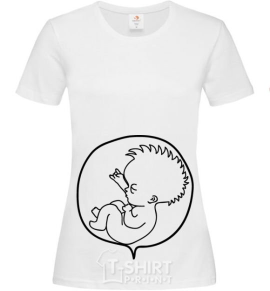 Women's T-shirt Rock baby White фото