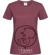 Women's T-shirt Rock baby burgundy фото