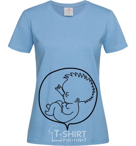 Women's T-shirt Rock baby sky-blue фото