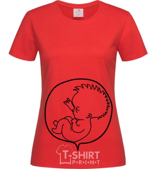 Women's T-shirt Rock baby red фото