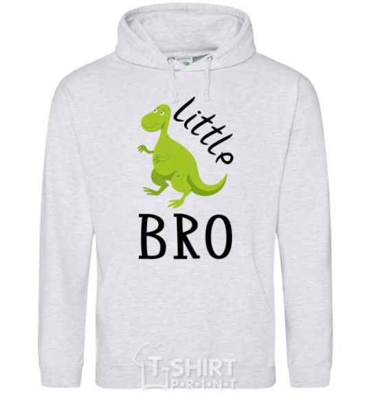 Men`s hoodie Dinosaur little bro sport-grey фото