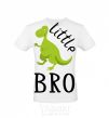 Men's T-Shirt Dinosaur little bro White фото