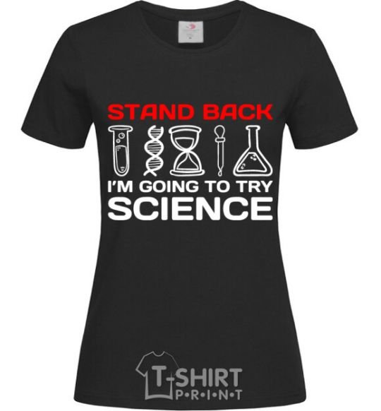 Women's T-shirt Stand back black фото