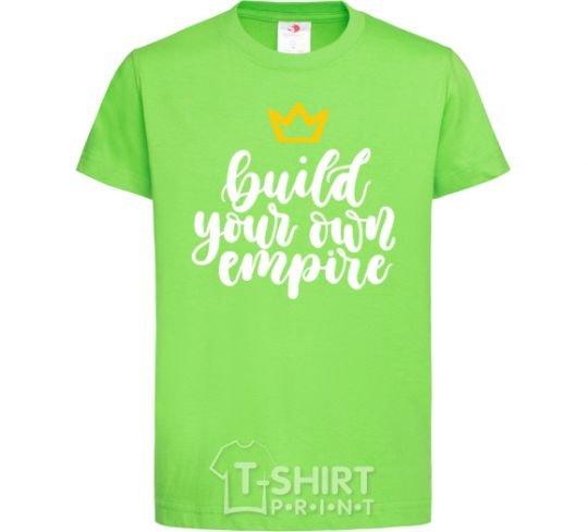 Kids T-shirt Build your own empire orchid-green фото