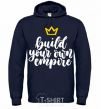 Men`s hoodie Build your own empire navy-blue фото