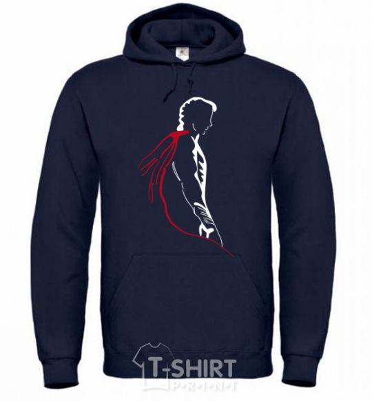 Men`s hoodie Superman shadow navy-blue фото