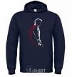 Men`s hoodie Superman shadow navy-blue фото