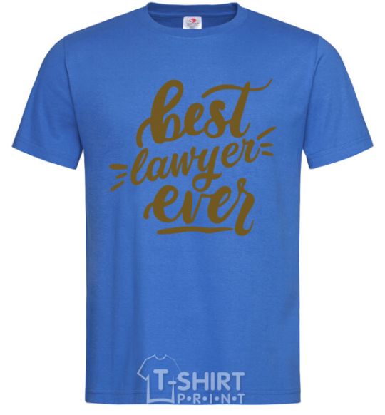 Мужская футболка Best lawyer ever Ярко-синий фото