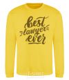 Sweatshirt Best lawyer ever yellow фото