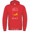 Men`s hoodie Low charge needs coffee bright-red фото