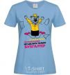 Women's T-shirt Anyone can tell you about vodka sky-blue фото