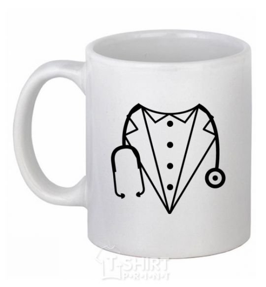 Ceramic mug Doctor's costume White фото