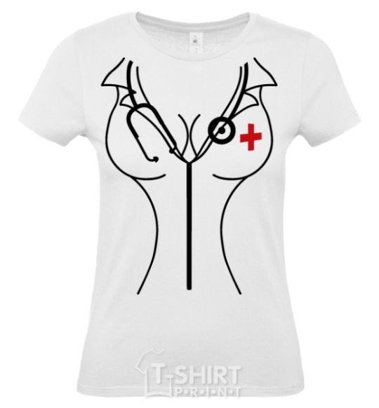 Women's T-shirt Nurse White фото