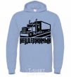 Men`s hoodie Unstoppable sky-blue фото