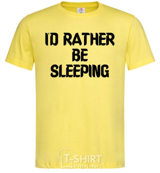 Men's T-Shirt I'd rather be sleeping cornsilk фото