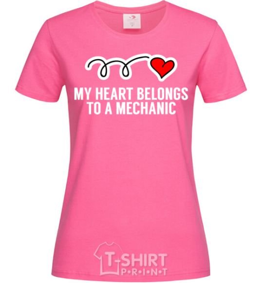 Women's T-shirt My heart belongs to a mechanic heliconia фото