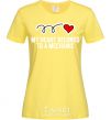 Women's T-shirt My heart belongs to a mechanic cornsilk фото