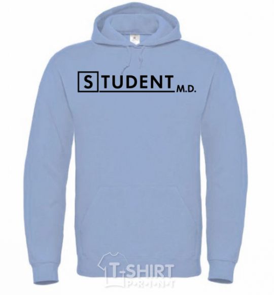 Men`s hoodie Student MD sky-blue фото