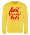 Sweatshirt Best coach ever yellow фото