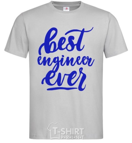 Men's T-Shirt Best engineer ever grey фото
