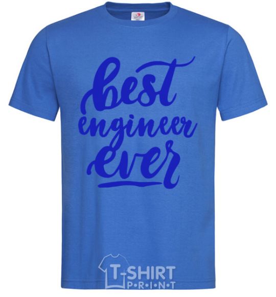 Мужская футболка Best engineer ever Ярко-синий фото
