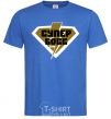 Мужская футболка Супер босс логотип Ярко-синий фото