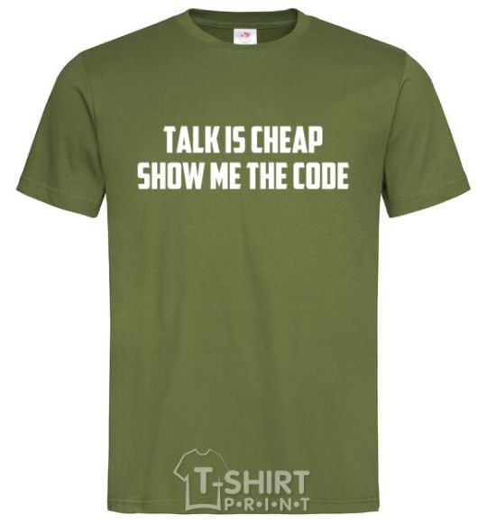 Men's T-Shirt Talk is cheep millennial-khaki фото